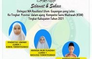 Tiga Santri MA Raudlatul Ulum Lolos Ke Tingkat Provinsi dalam ajang Kompetisi Sains Madrasah (KSM) Tahun 2021